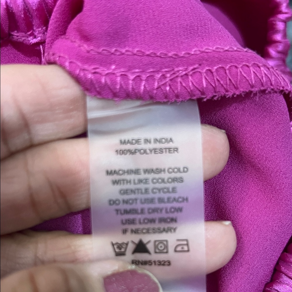 Vince Camuto Vibrant Pink Blouse with Puff Sleeves - Picture 6 of 6